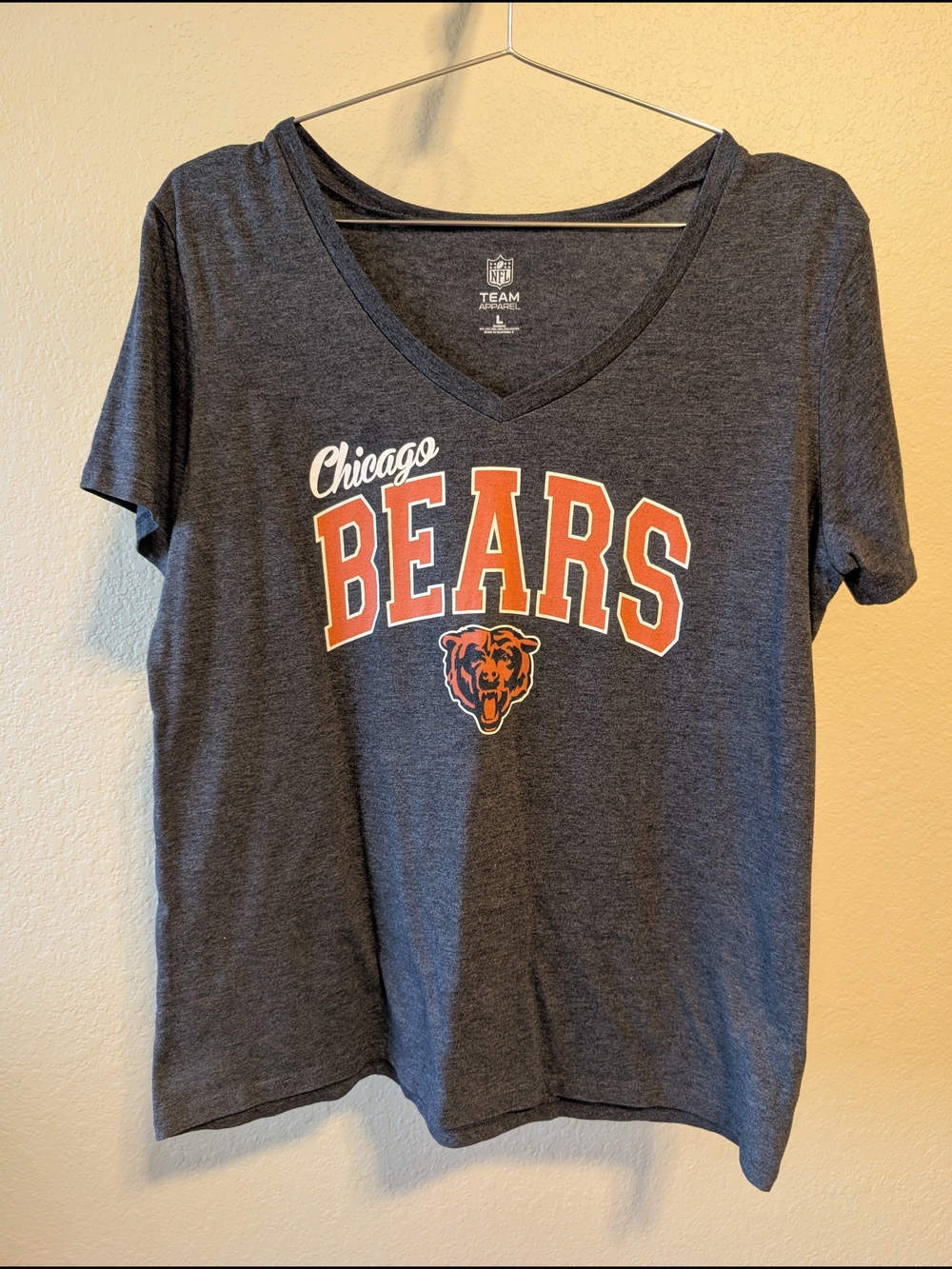 NFL Charcoal Team Apparel V-Neck Tee